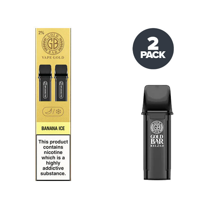 Banana Ice Gold Bar Reload Pre-filled Pods | Pack of 2 Banana Ice Gold Bar Reload Pre-filled Pods | Pack of 2