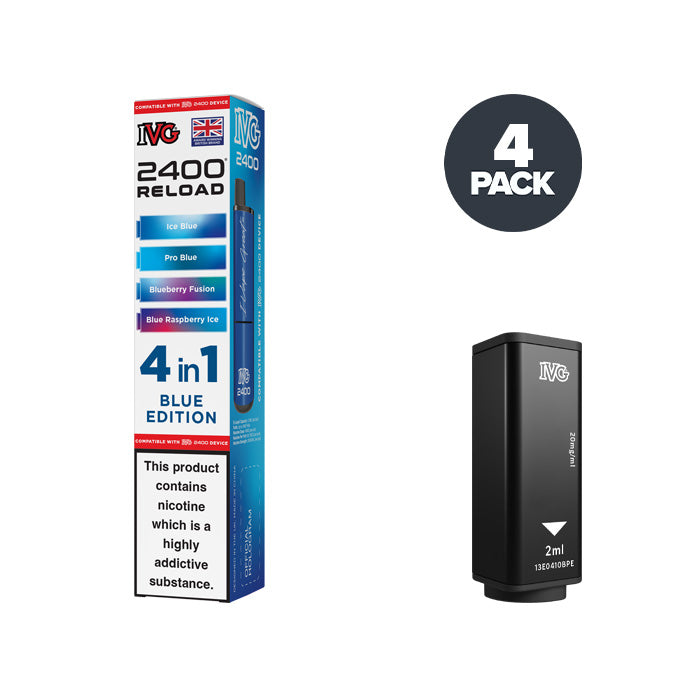 ivg 2400 reload device IVG 2400 4 in 1 Purple Edition Reload Pods 20mg/ml, 4pcs : fast delivery by  App or Online main image 0