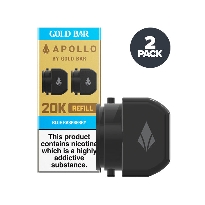 Blue Raspberry Gold Bar Apollo Refill Pods