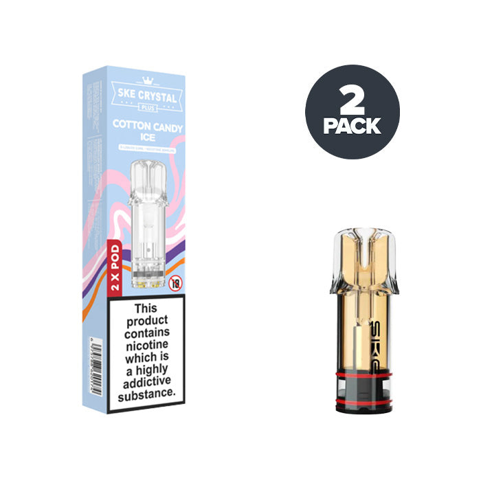 Cotton Candy Ice SKE Crystal Plus Pre-filled Pods | Pack of 2