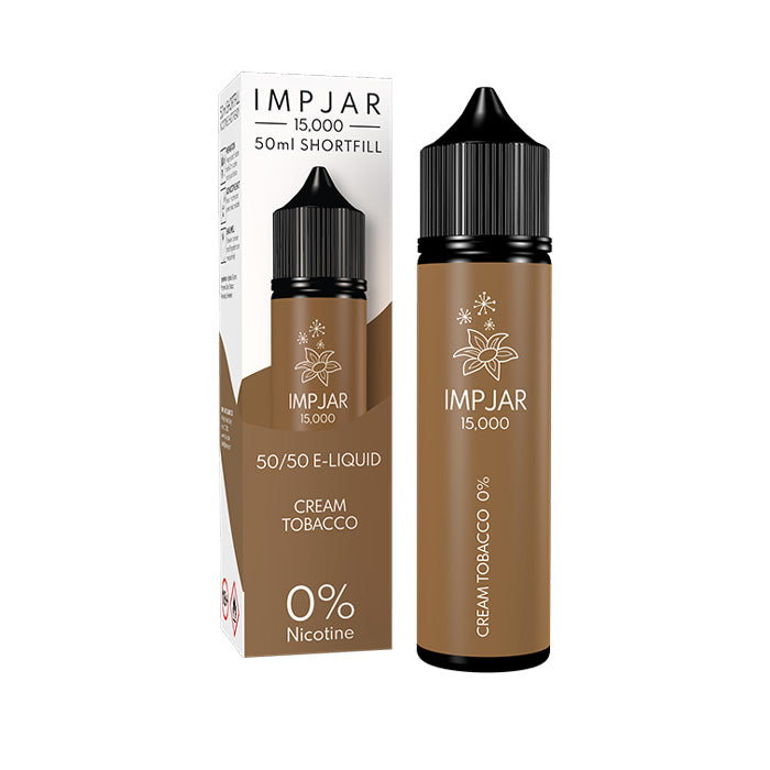 Impjar 50ml Shortfill E-Liquid Cream Tobacco