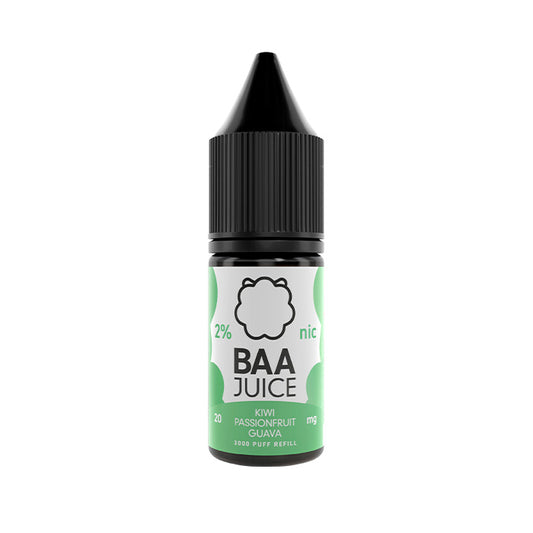 Kiwi Passionfruit Guava 10ml Nic Salt E-Liquid by Baa Juice