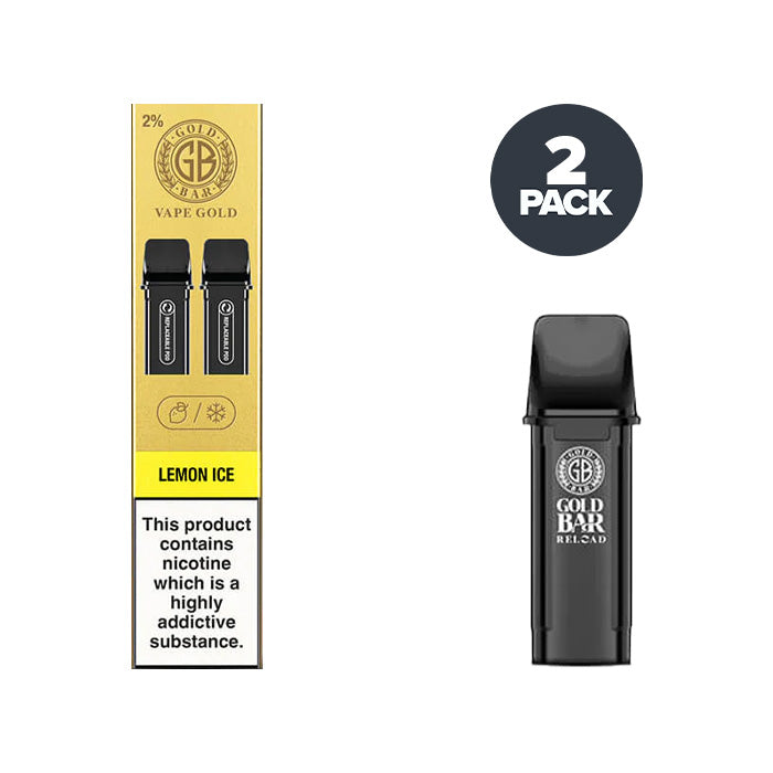Lemon Ice Gold Bar Reload Pre-filled Pods | Pack of 2 Lemon Ice Gold Bar Reload Pre-filled Pods | Pack of 2