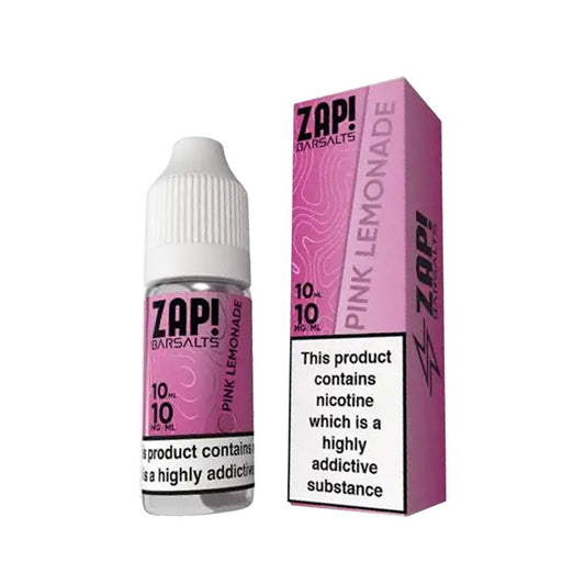 Pink Lemonade 10ml Nic Salt E-Liquid by Zap Bar Salts