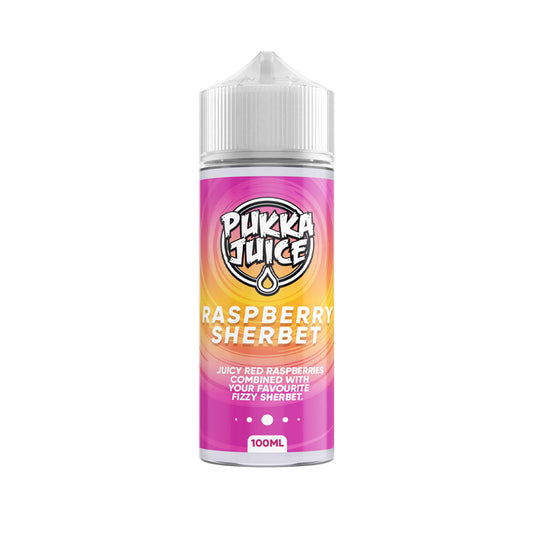 Raspberry Sherbet 100ml Shortfill E-Liquid by Pukka Juice