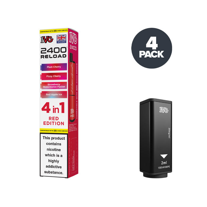 Red Edition IVG 2400 Reload 4 in 1 Prefilled Pods
