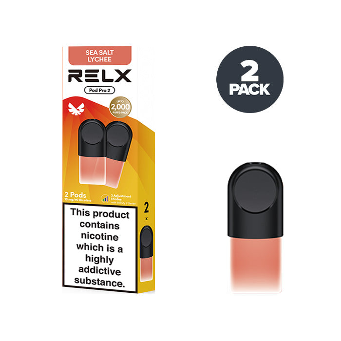 Sea Salt Lychee RELX Pro Pod 2 Pre-filled Pods | Pack of 2 Sea Salt Lychee RELX Pro Pod 2 Pre-filled Pods | Pack of 2