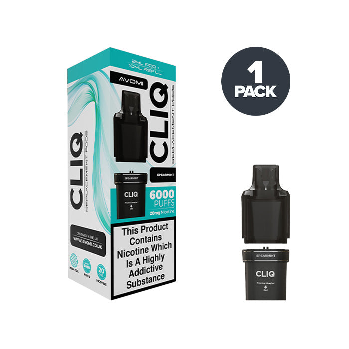 do cliq pods work with vuse Spearmint Avomi Cliq 6000 Prefilled Pods