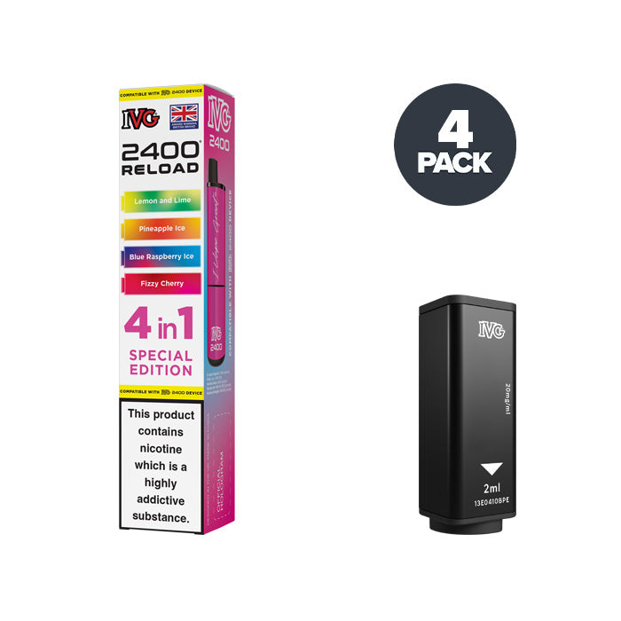 Special Edition IVG 2400 Reload 4 in 1 Prefilled Pods Special Edition IVG 2400 Reload 4 in 1 Prefilled Pods