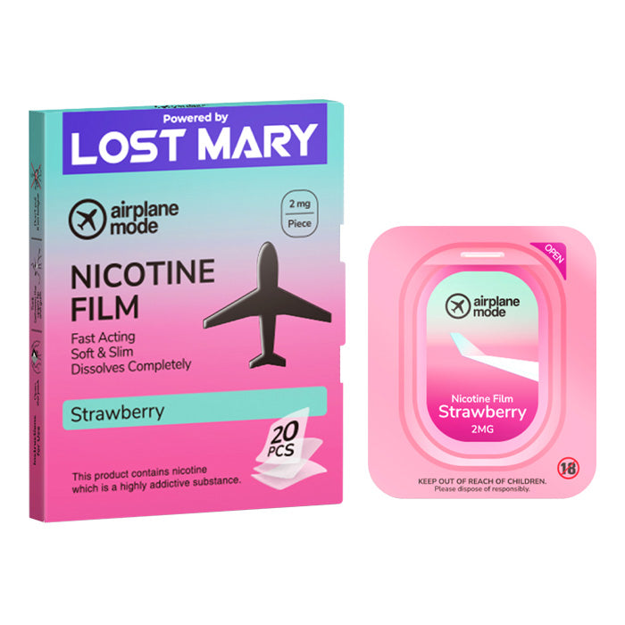 Strawberry Lost Mary Airplane Mode Nicotine Film | Dissolvable Nicotine Sheets Strawberry Lost Mary Airplane Mode Nicotine Film | Dissolvable Nicotine Sheets