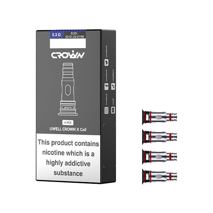 Uwell Crown X Replacement Coils | Packs of 4 Uwell Crown X Replacement Coils | Packs of 4