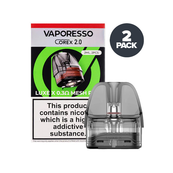 Vaporesso Luxe X Corex 2.0 Replacement Pods | Pack of 2 Vaporesso Luxe X Corex 2.0 Replacement Pods | Pack of 2