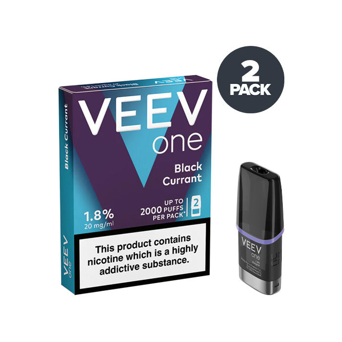 Blackcurrant Veev One Pre-filled Pods | Pack of 2 | From 5.39 Blackcurrant Veev One Pre-filled Pods | Pack of 2 | From 5.39