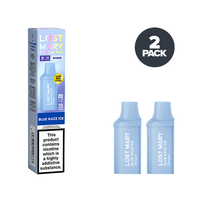 Blue Razz Ice Lost Mary BM600 Pre-filled Pods Blue Razz Ice Lost Mary BM600 Pre-filled Pods