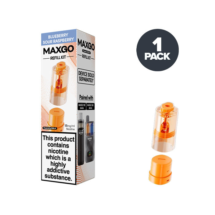 Blueberry Sour Raspberry RELX MaxGo Prefilled Pods Blueberry Sour Raspberry RELX MaxGo Prefilled Pods