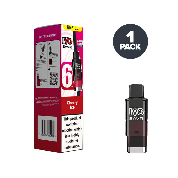 Cherry Ice IVG Savr Refill Pack | 2ml Pod + 4ml Refill Container Cherry Ice IVG Savr Refill Pack | 2ml Pod + 4ml Refill Container