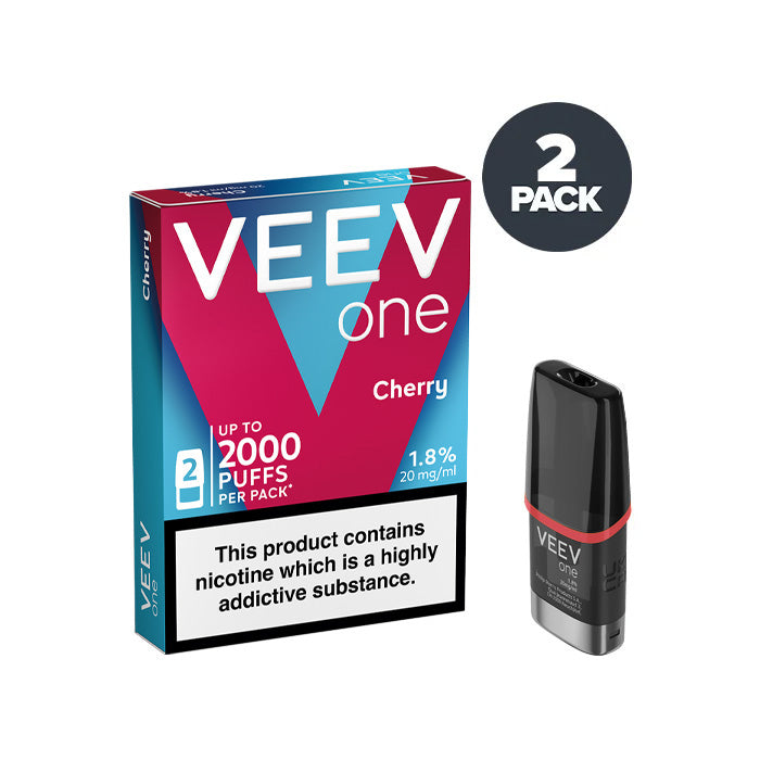 Cherry Veev One Pre-filled Pods | Pack of 2 | From 5.39 Cherry Veev One Pre-filled Pods | Pack of 2 | From 5.39