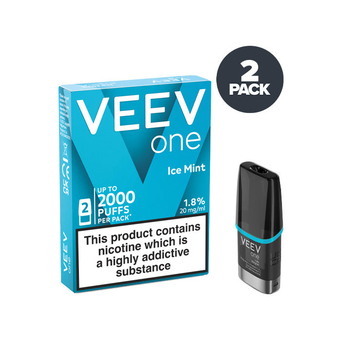 Ice Mint Veev One Pre-filled Pods | Pack of 2 | From 5.39 Ice Mint Veev One Pre-filled Pods | Pack of 2 | From 5.39