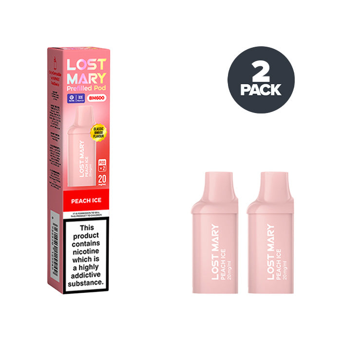 Peach Ice Lost Mary BM600 Pre-filled Pods Peach Ice Lost Mary BM600 Pre-filled Pods