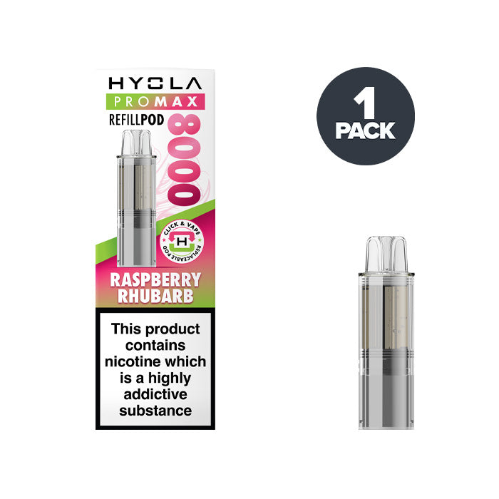 Raspberry Rhubarb Hyola Pro Max 8000 Prefilled Pods Raspberry Rhubarb Hyola Pro Max 8000 Prefilled Pods