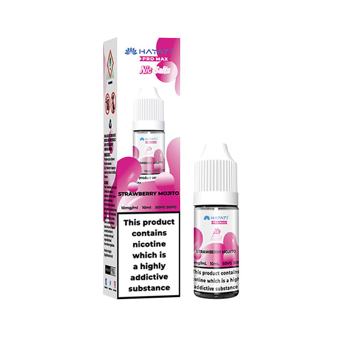 Strawberry Mojito Hayati Pro Max 10ml Nic Salt E-Liquid and Box