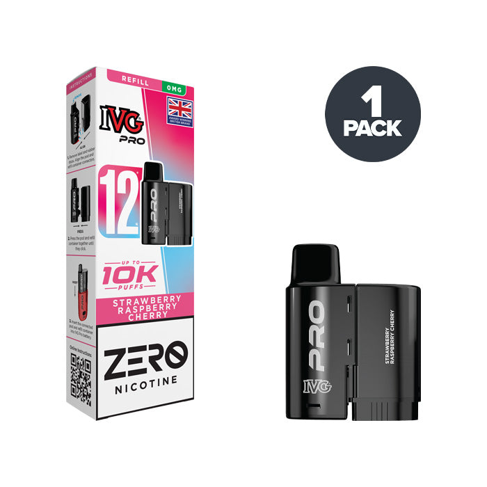 Strawberry Raspberry Cherry IVG Pro 12 Refill Pack