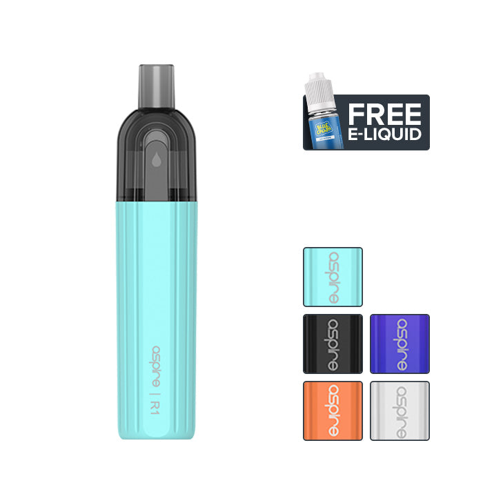 elf bar vape uk R1 Plus Aspire - Blue & Cyan Gradient - Refillable Disposable Device -  Clouds Express