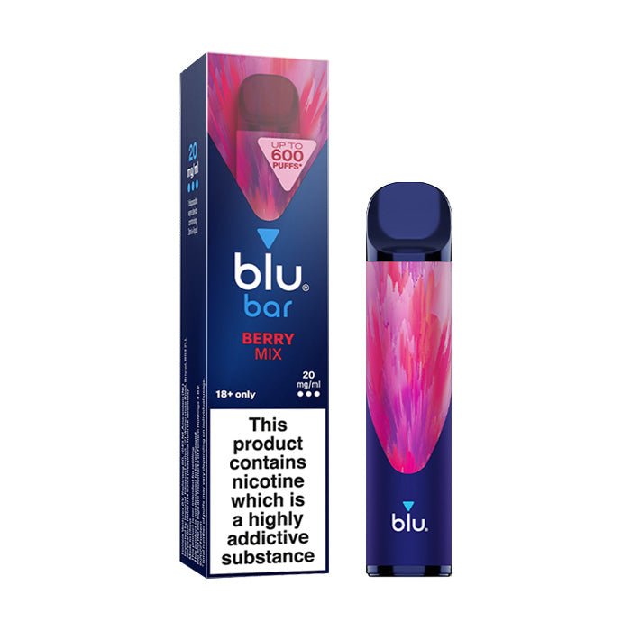 Berry Mix Blu Bar Disposable and Box