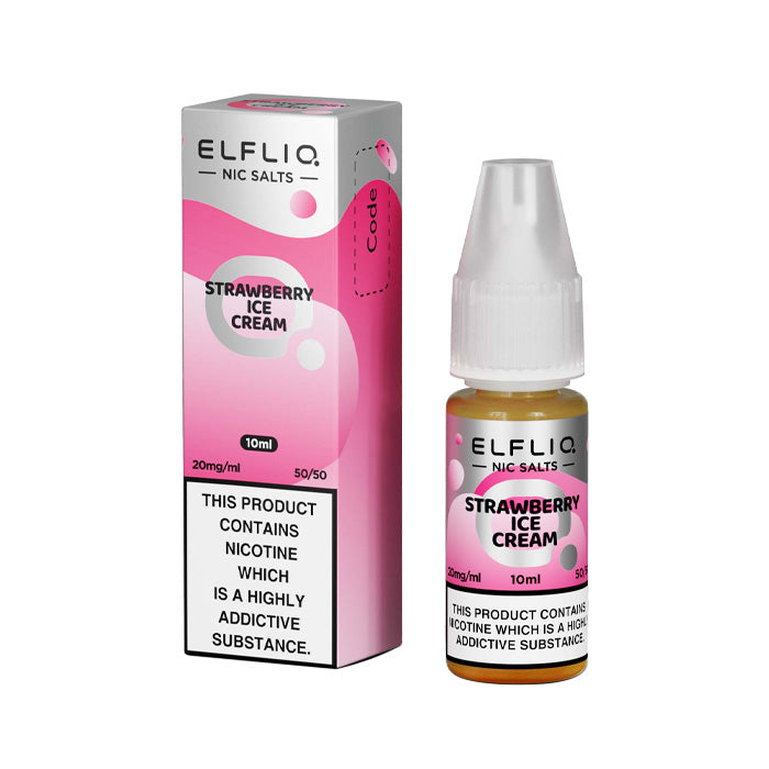 ELFLIQ Strawberry Snoow 10ml Nicotine Salt E-Liquid | UK ECIG STORE