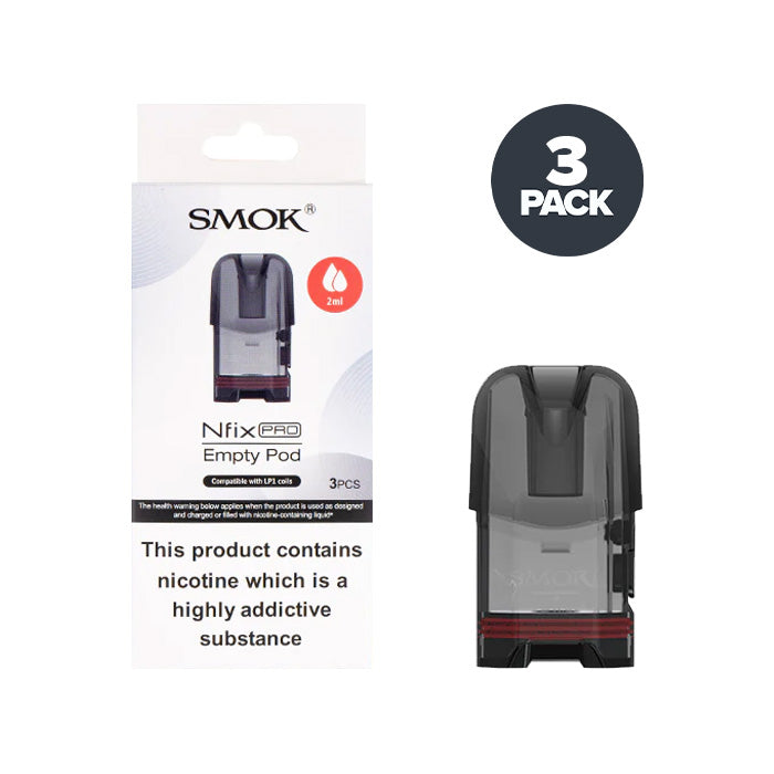 Smok Nfix Pro Empty Replacement Pods | 3 Pack | UK ECIG STORE Smok Nfix Pro Empty Replacement Pods | 3 Pack | UK ECIG STORE