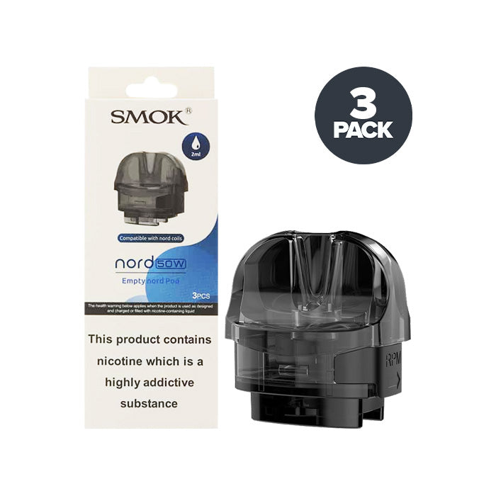 Smok Nord 50W Empty Replacement Pods | 3 Pack | UK ECIG STORE Smok Nord 50W Empty Replacement Pods | 3 Pack | UK ECIG STORE