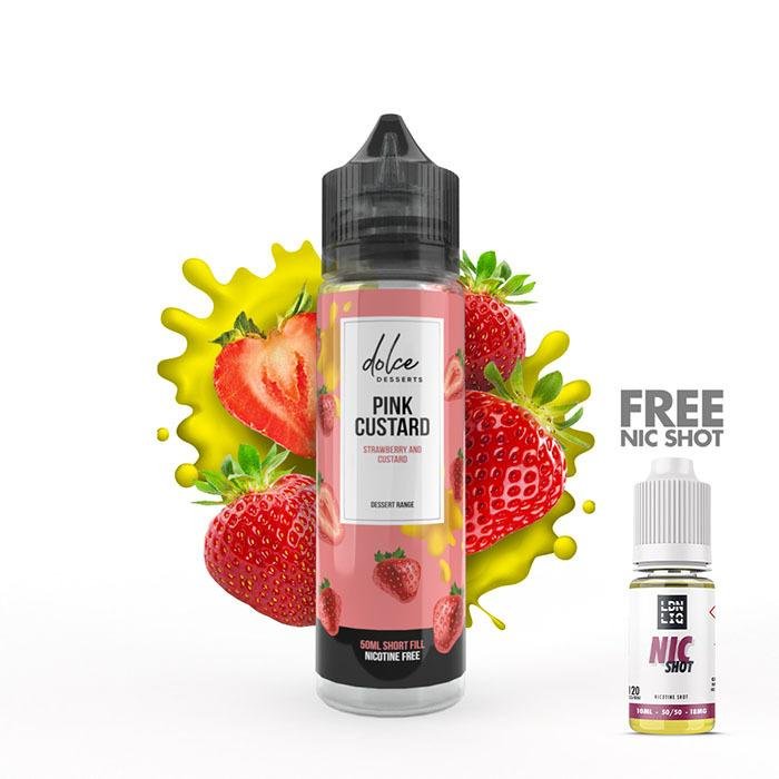 Dolce Desserts Pink Custard 50ml Short Fill E-liquid | UK ECIG STORE