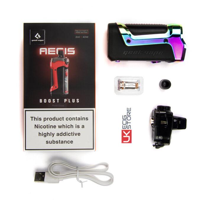Geekvape - Aegis Boost Plus Vape Kit - Packaging and Contents