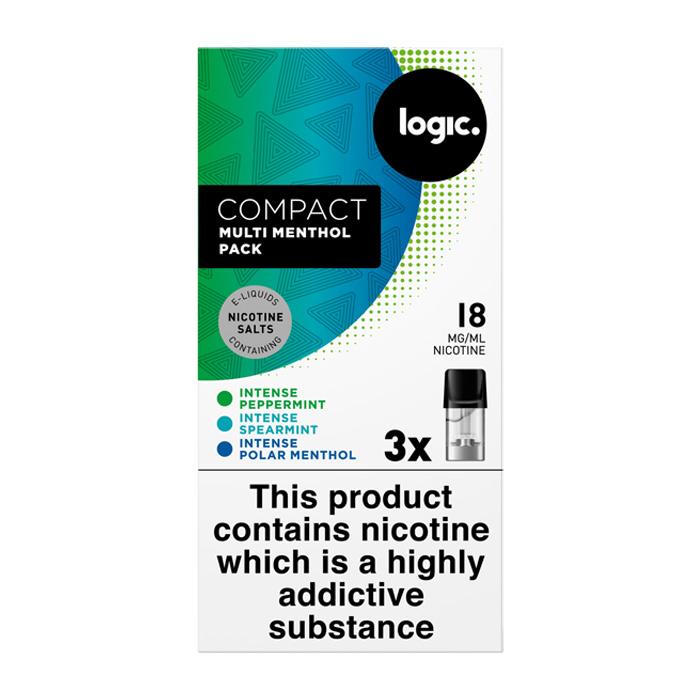 Logic Compact Intense Menthol Multi Pod Pack 3 Menthol Flavour Pack