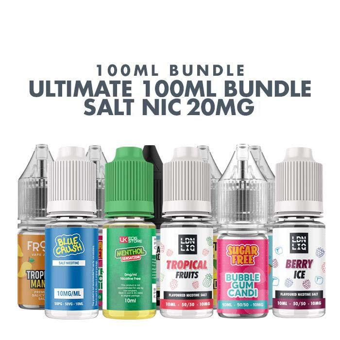 Vape Juice 20mg Ultimate 100ml E-liquid Bundle 20mg - Free UK Delivery