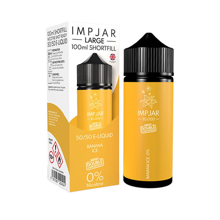 Banana Ice 100ml Shortfill by Imp Jar Large