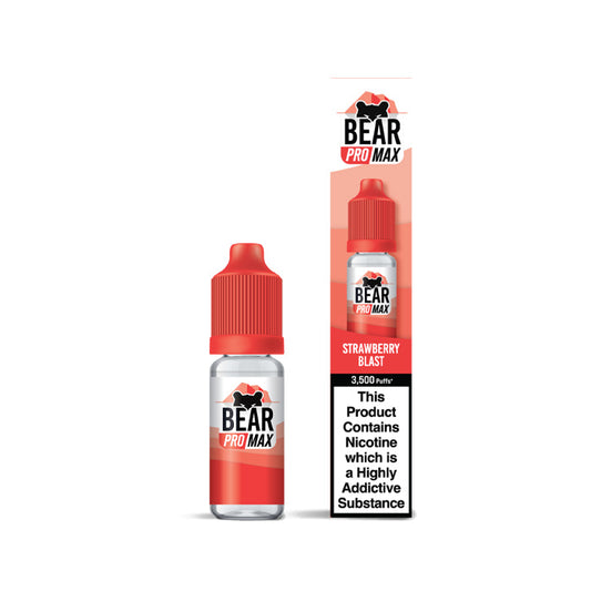 Bear Pro Max 10ml Nic Salt E-Liquid Strawberry Blast