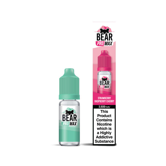 Bear Pro Max 10ml Nic Salt E-Liquid Strawberry Raspberry Cherry