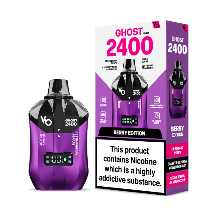 Vapes Bars Ghost 2400 4 in 1 Disposable Vape | 2400 Puffs | From 9.59