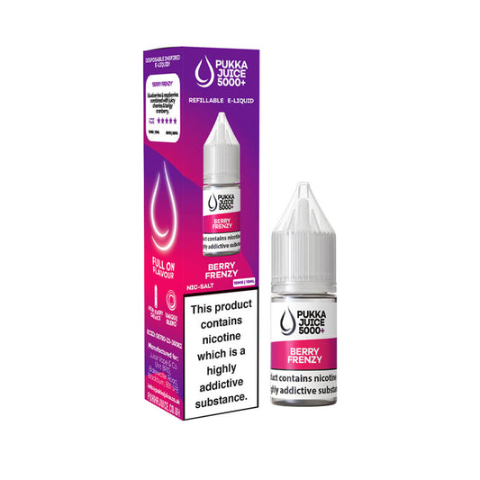 Berry Frenzy 10ml Nic Salt E-Liquid by Pukka Juice 5000