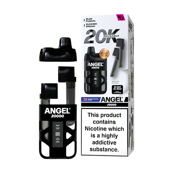 Black Edition Angel 20K Pre-filled Pod Kit and Box