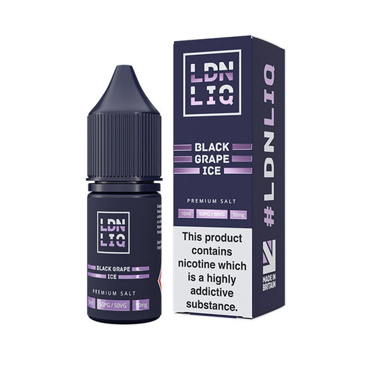 Black Grape Ice 10ml Nic Salt E-Liquid by LDN LIQ