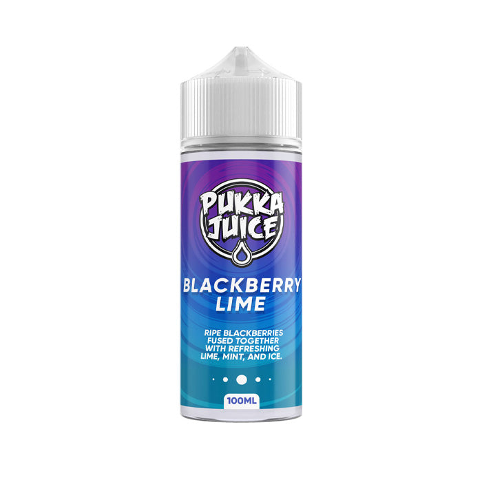 Blackberry Lime 100ml Shortfill E-Liquid by Pukka Juice