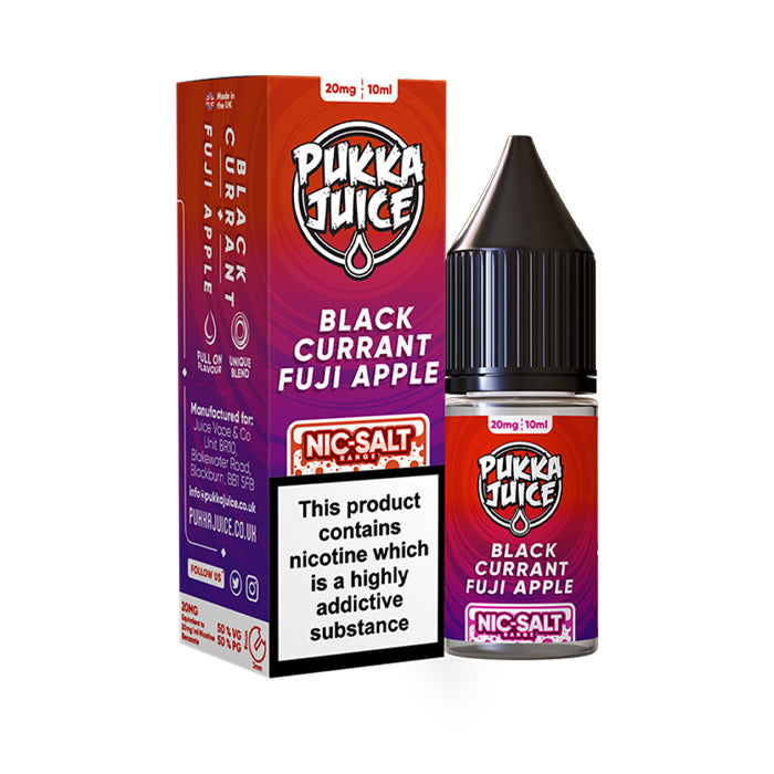Blackcurrant Fuji Apple 10ml Nic Salt E-Liquid by Pukka Juice