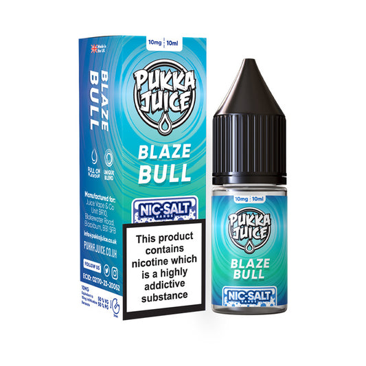 Blaze Bull 10ml Nic Salt E-Liquid by Pukka Juice