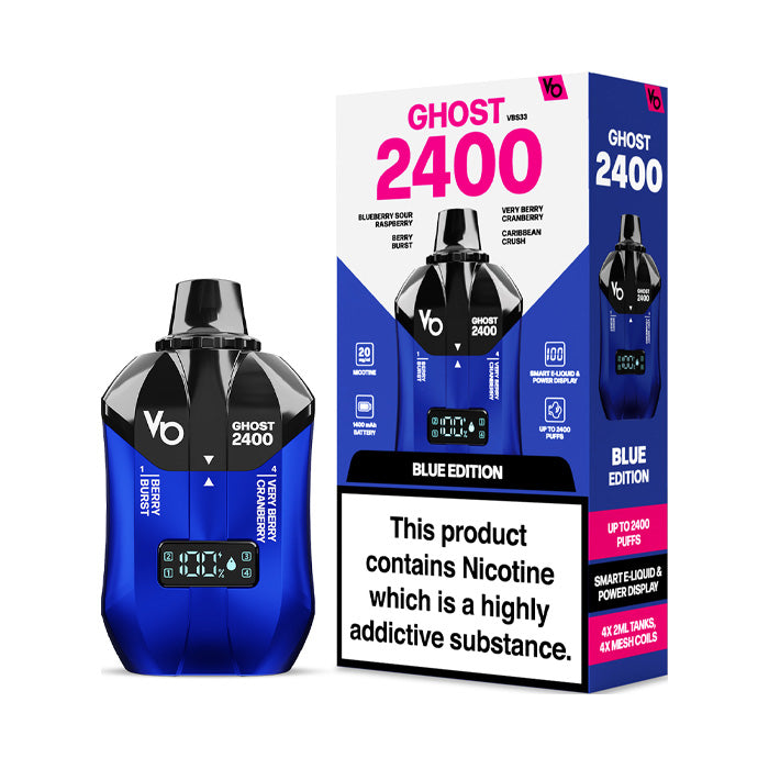 Blue Edition Vapes Bar Ghost 2400 Disposable