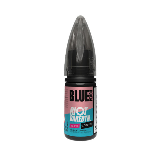 Blue Peach Nic Salt E-Liquid by Riot Bar Edtn No Ice