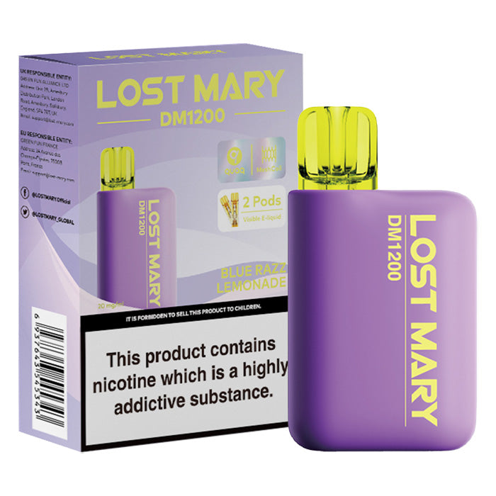 Lost Mary DM1200 Disposable Blue Razz Lemonade