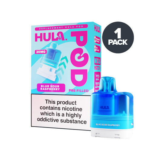 Blue Sour Raspberry Hula 7000 Prefilled Pod and Box