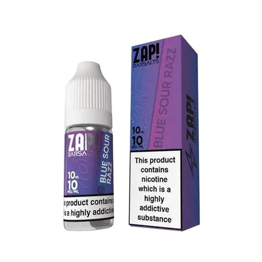 Blue Sour Razz 10ml Nic Salt E-Liquid by Zap Bar Salts